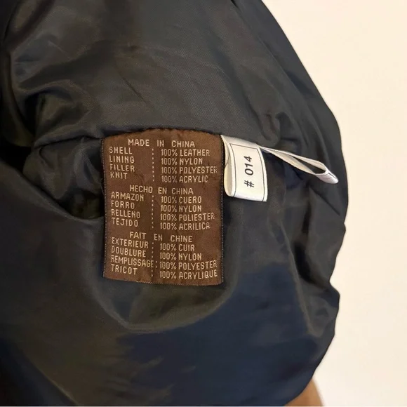 VTG Sharper Image Leather Seude Brown Black Bomber Jacket – XL